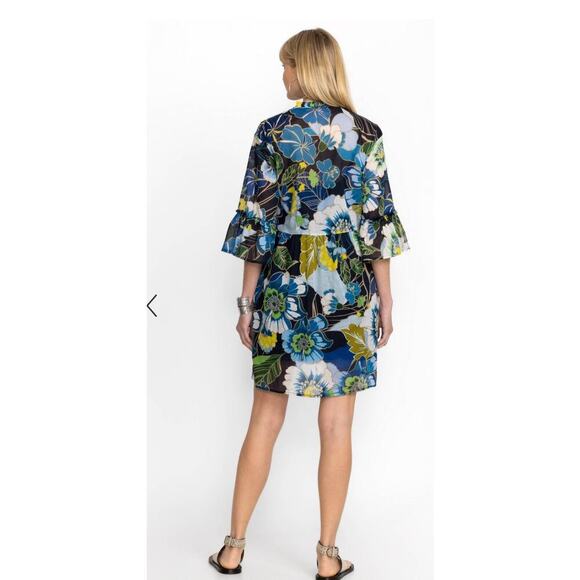 Johnny Was Ciro boho dress in Pullover Linen Dress Cover Up Blue Size Small 1787 - Picture 3 of 14